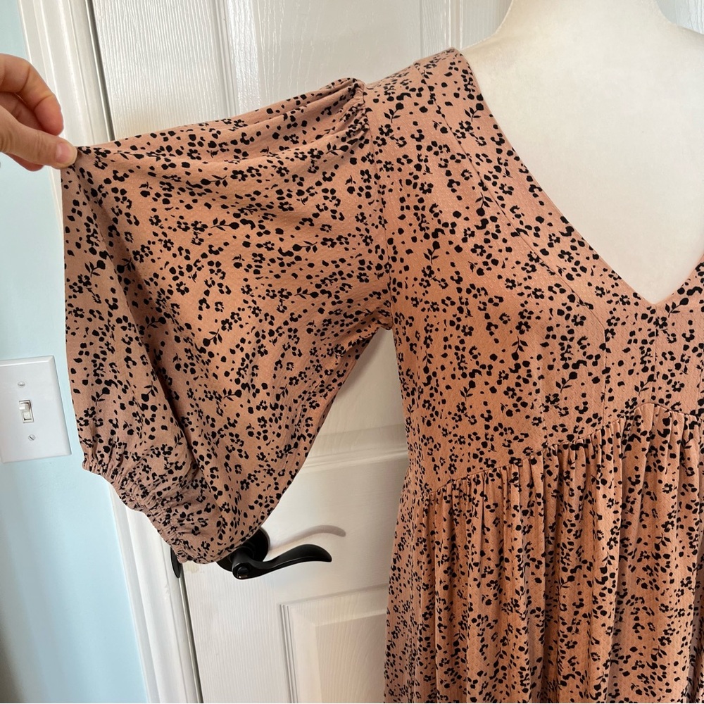 Saltwater LUXE Turner 3/4 Sleeve V-Neck Maxi Dress S Cottagecore Milkmaid Prarie - Picture 5 of 11